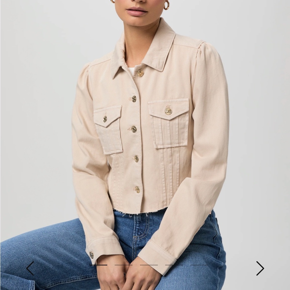 PAIGE Light Beige Jean Jacket